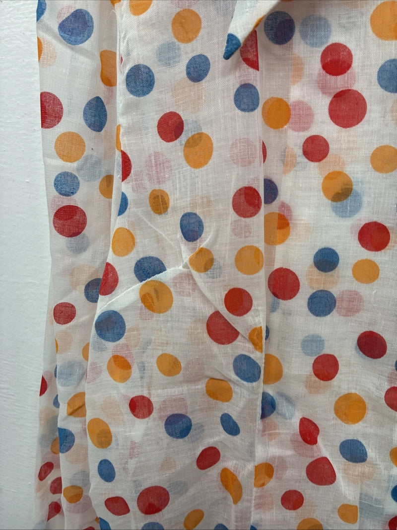 New Women’s Tem Tex Polkadot Long Sleeve Pearl Snap Size 40 II-83