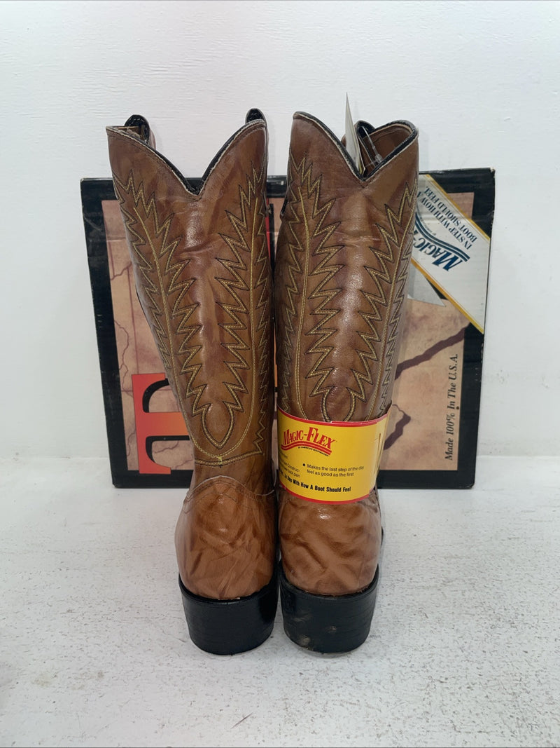New Men’s Brown Texas Brand Cowboy Boots. 1214 9 D. 4-86