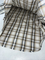New Men’s Tan Plaid ELY 1878 Long Sleeve Pearl Snap Shirt. Large P-72