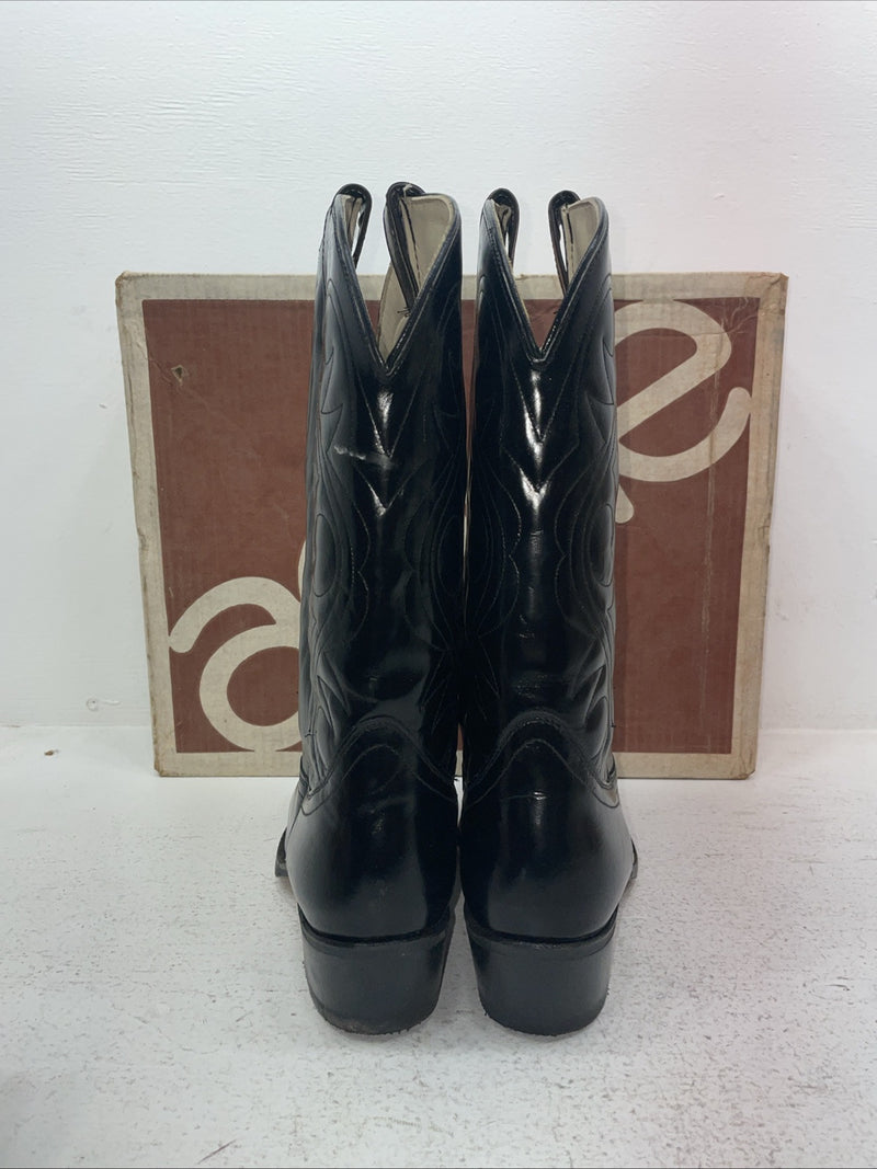 New Men’s Black Acme Cowboy Boots. 4920 9.5 8 1/2 D. 4-57