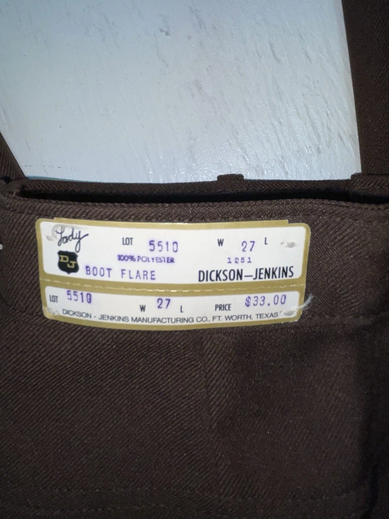 New Vintage Brown Dickson Jenkins Polyester Pants #5510 ZZ-50