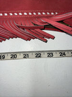 NOS Red Chap-Parel Show Chaps With Fringe Adjustable Waist 38” I-74