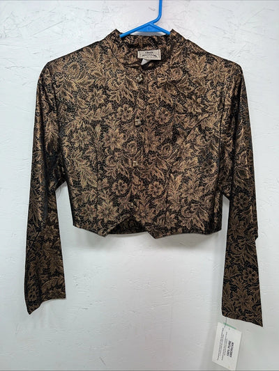 New Women’s 1849 Authentic Ranchwear Gold Western Show Short Jacket Small G-506