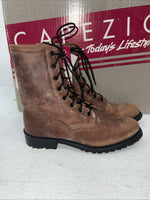 New Women’s Brown Lace Up Capezio Cowboy Boots. L 549 7.5 7 1/2 M. 17-63