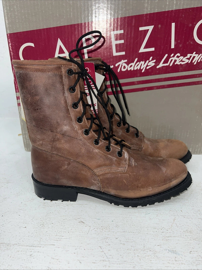 New Women’s Brown Lace Up Capezio Cowboy Boots. L 549 7.5 7 1/2 M. 17-63