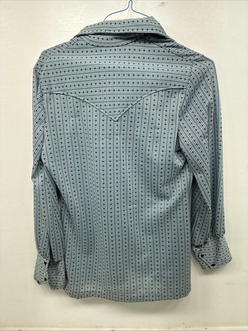 New Women’s Panhandle Slim Blue Design Half Zip Long Sleeve Size 38 YY-9