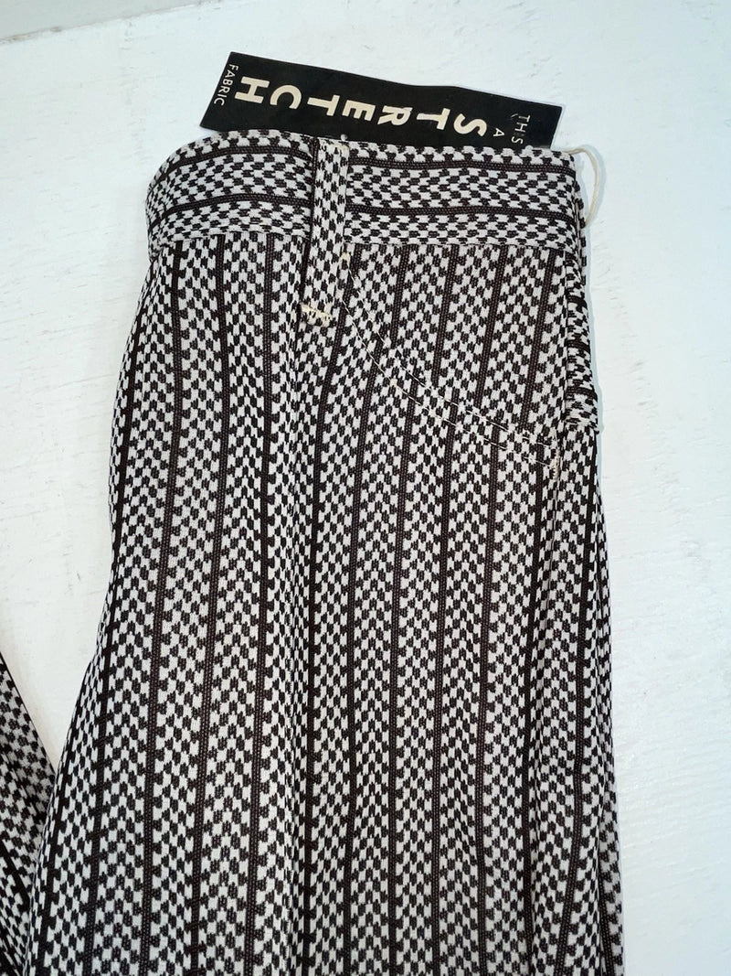 New Vintage Black And White Checkered Panhandle Slim Polyester Pants #8042 SS-71