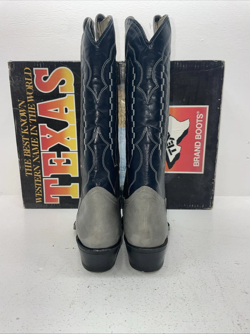 New Women’s Grey Texas Brand Cowboy Boots. 5502 8.5 8 1/2 M. 15-13
