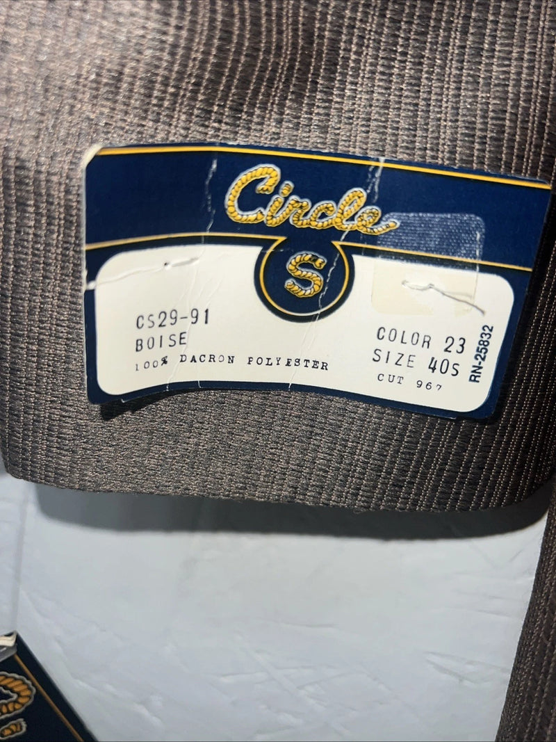 New Men’s Circle S Brown Suit Jacket 40 #25832 II-603