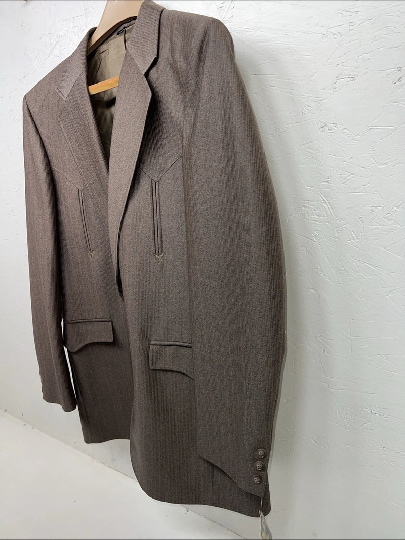 New Circle S Brown Suit Jacket 42L #25832 T-604