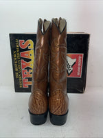 New Men’s Brown Texas Brand Cowboy Boots. 1081 10 D. 6-94