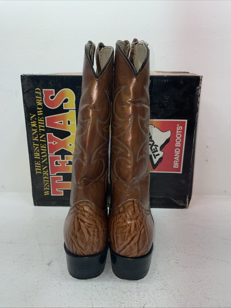 New Men’s Brown Texas Brand Cowboy Boots. 1081 10 D. 6-94