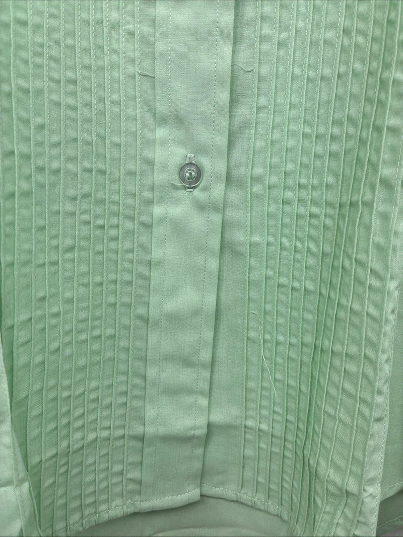 New Kids Mustang Green Long Sleeve Button Up English Shirt Size 12 YY-21