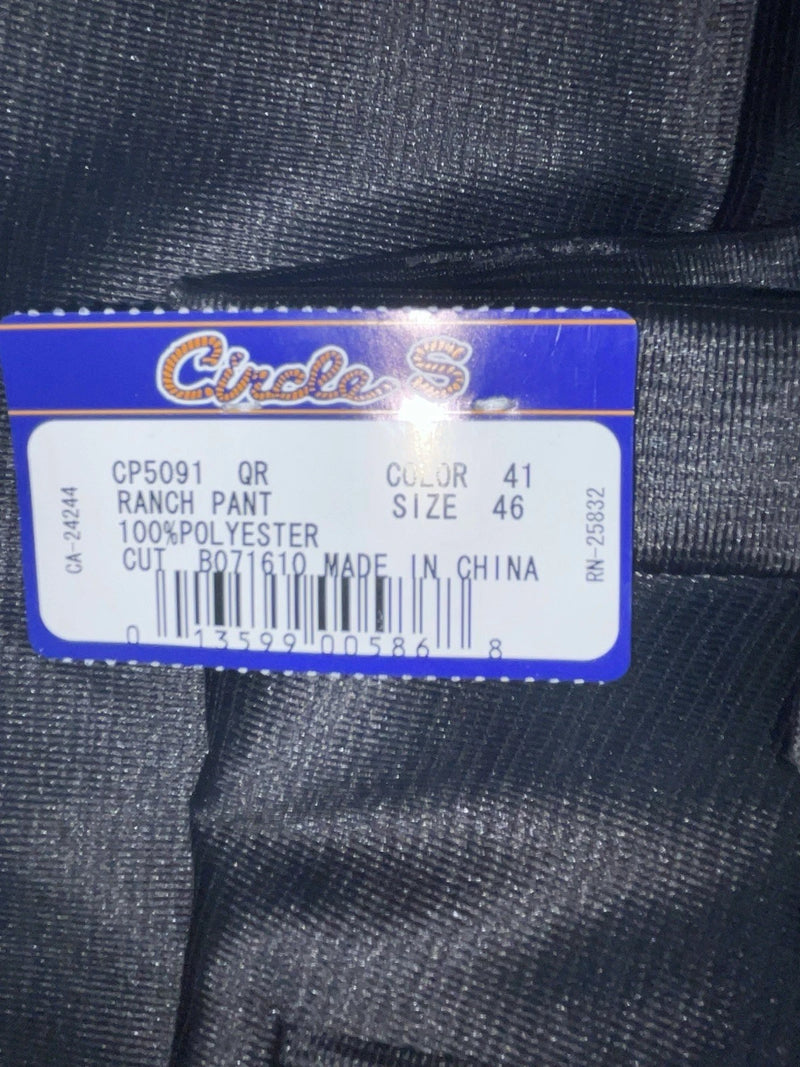 New Vintage Black Circle S Polyester Pants #CP5091 VV-22