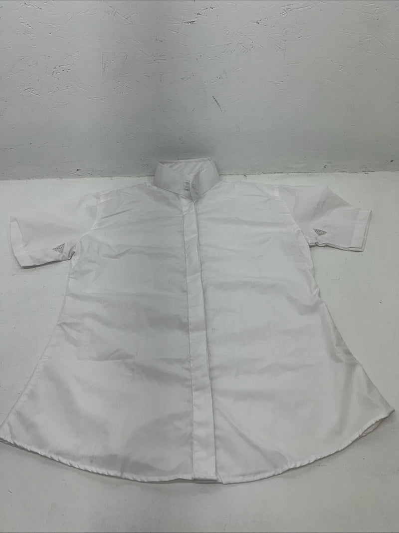 New Women’s White Tough 1 Comfort Riders Short Sleeve English Shirt. 36 G-36