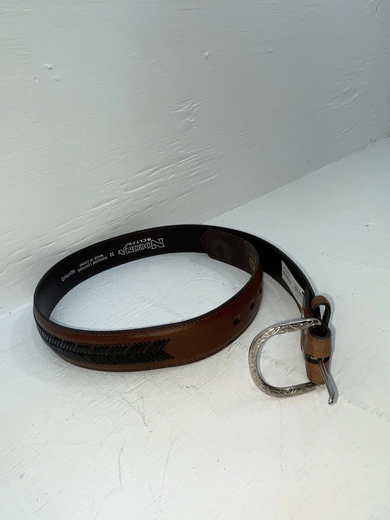 New Brown Genuine Leather Nocona Weaved 32” Belt #N2479002 JJ-35