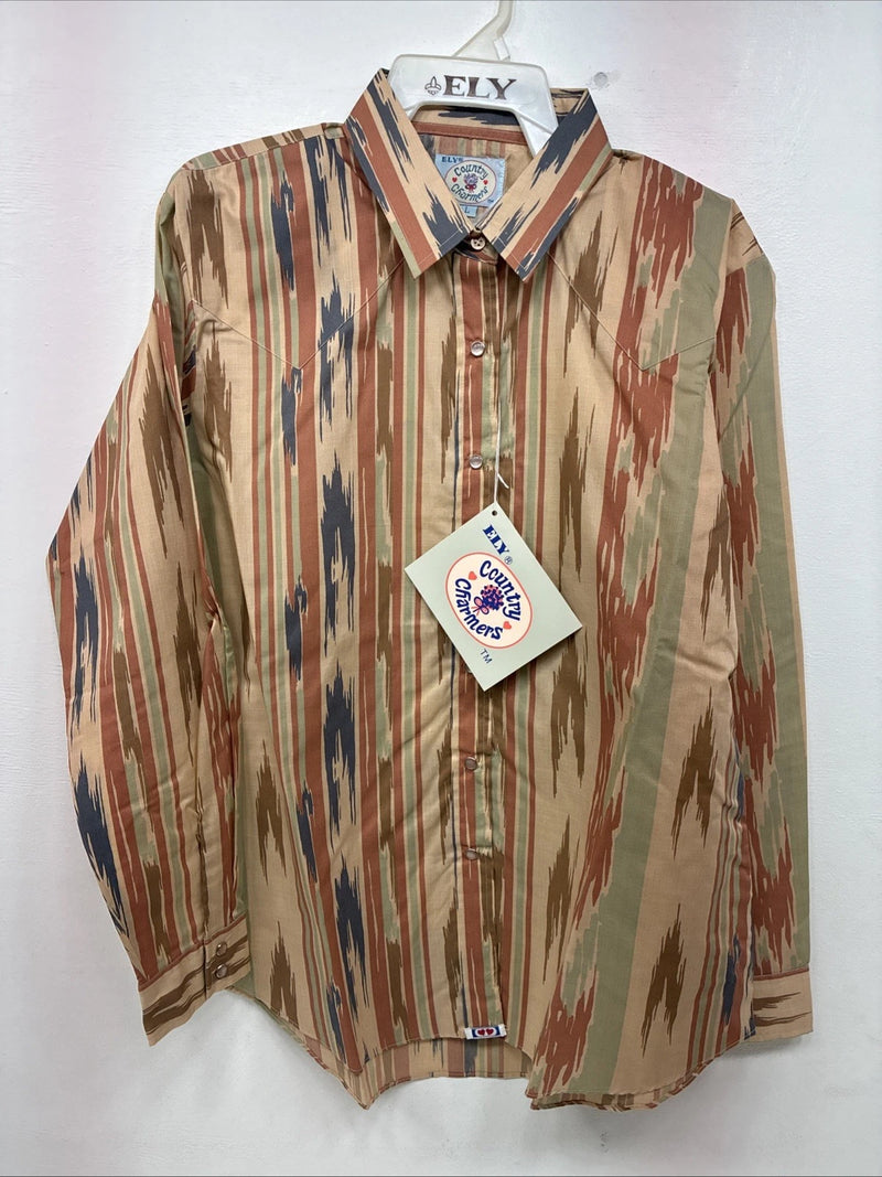 New Women’s Country Charmers Camo Long Sleeve Pearl Snap Large II-87