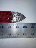 New Red Genuine Leather Wrangler Tooled 28” Belt #6820 JJ-142 