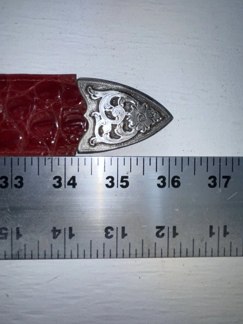 New Red Genuine Leather Wrangler Tooled 28” Belt #6820 JJ-142 