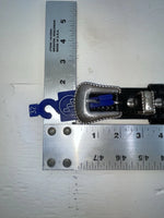 New Black Genuine Leather 3D Silver Pendent And Tooled 32” Belt #2030 JJ-4
