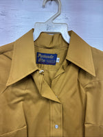 New Kids Panhandle Slim Yellow Long Sleeve Pearl Snap Large CC-75