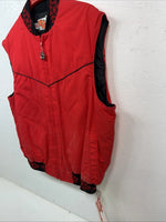 New Men’s Comfy Red Vintage Vest XL #05956 UU-10