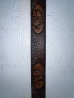 New Brown Genuine Leather Double S Tooled Fish 26” Belt #3012802 JJ-145