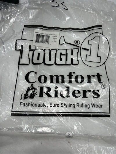 New Women’s White Tough 1 Comfort Riders Short Sleeve Riding Shirt. 40 D-32