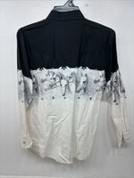 New Women’s Cumberland Horse Designed Long Sleeve Button Up Medium LL-53