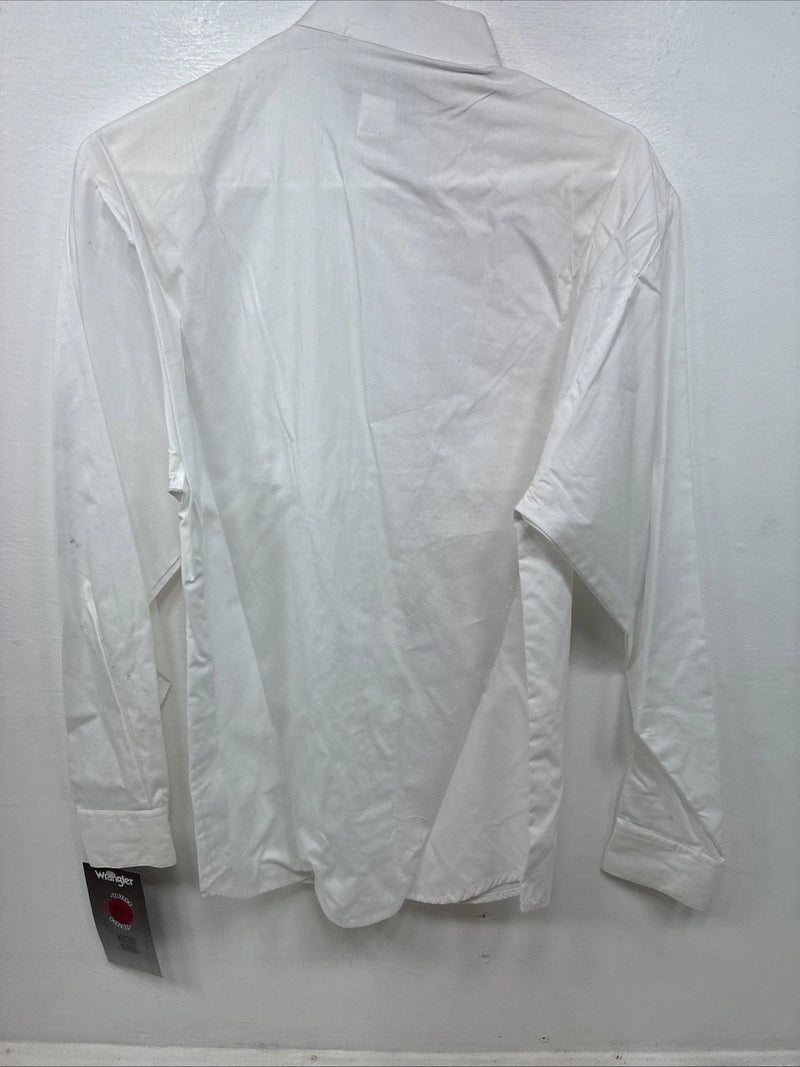 New Women’s Wrangler White Design Long Sleeve Button Up Medium TT-13