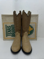 New Men’s Tan Texas Brand Cowboy Boots. 6085 8.5 8 1/2 D. 2-50