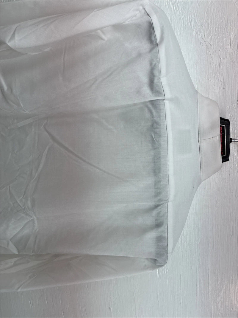 New Classix White Long Sleeve Button Up English Shirt 15-15.5 Medium AA-23