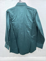 New Men’s Western Express Green Long Sleeve Pearl Snap Medium K-37