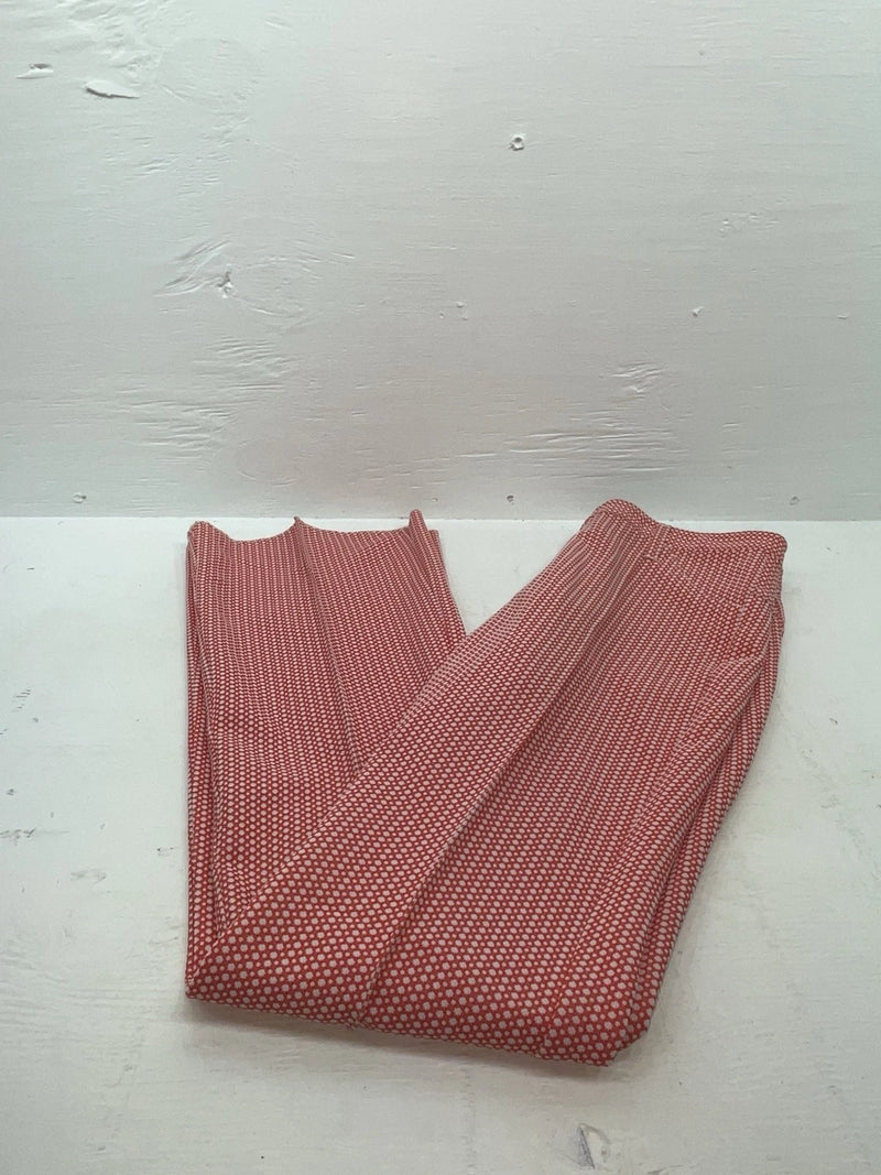 New Vintage Red Polka Dot Panhandle Slim Polyester Pants #8022 XX-59