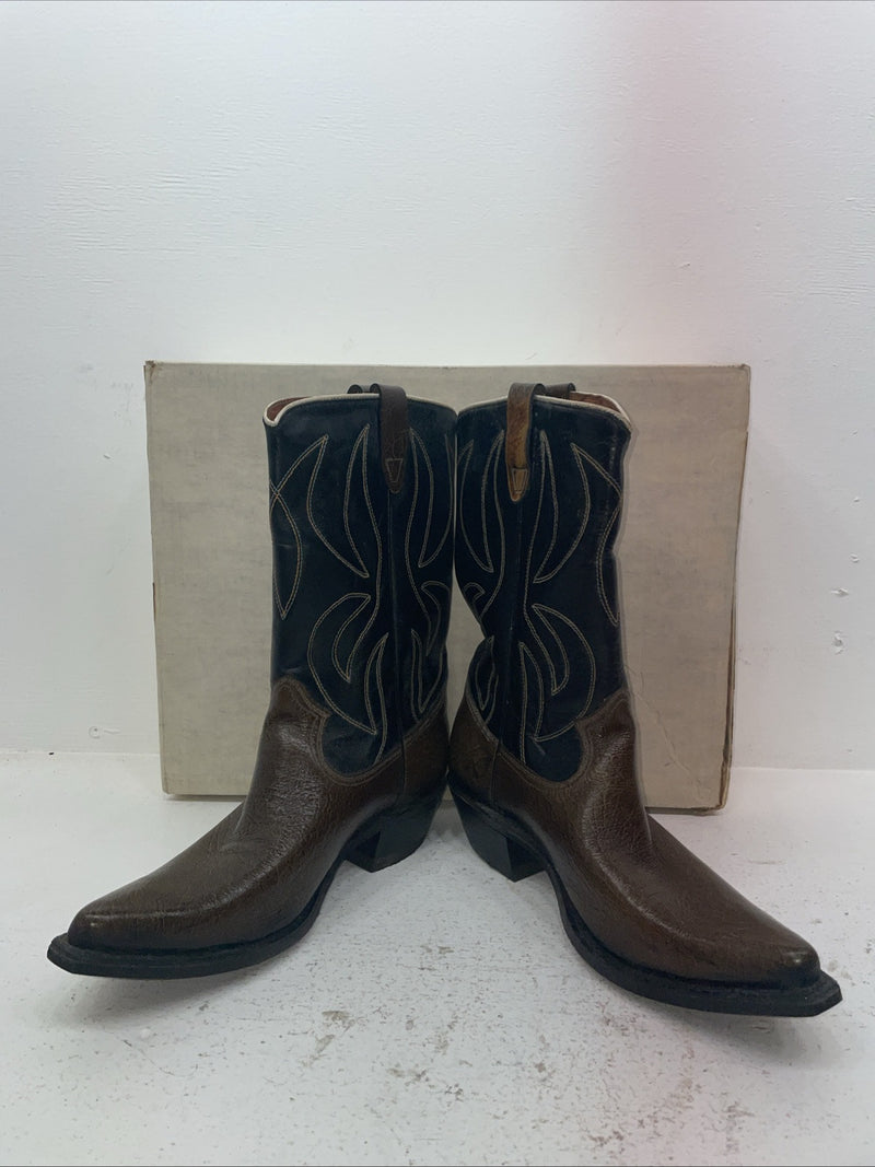 New Men’s Brown Rodeo Cowboy Boots. M 4010 10 D. 7-52