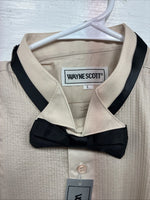 New Wayne Scott Tan Long Sleeve Button Up English Shirt Large X-77