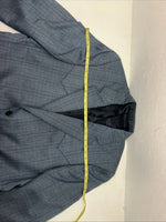 New Men’s Circle S Blue Plaid Suit Jacket 46R #25832 X-606