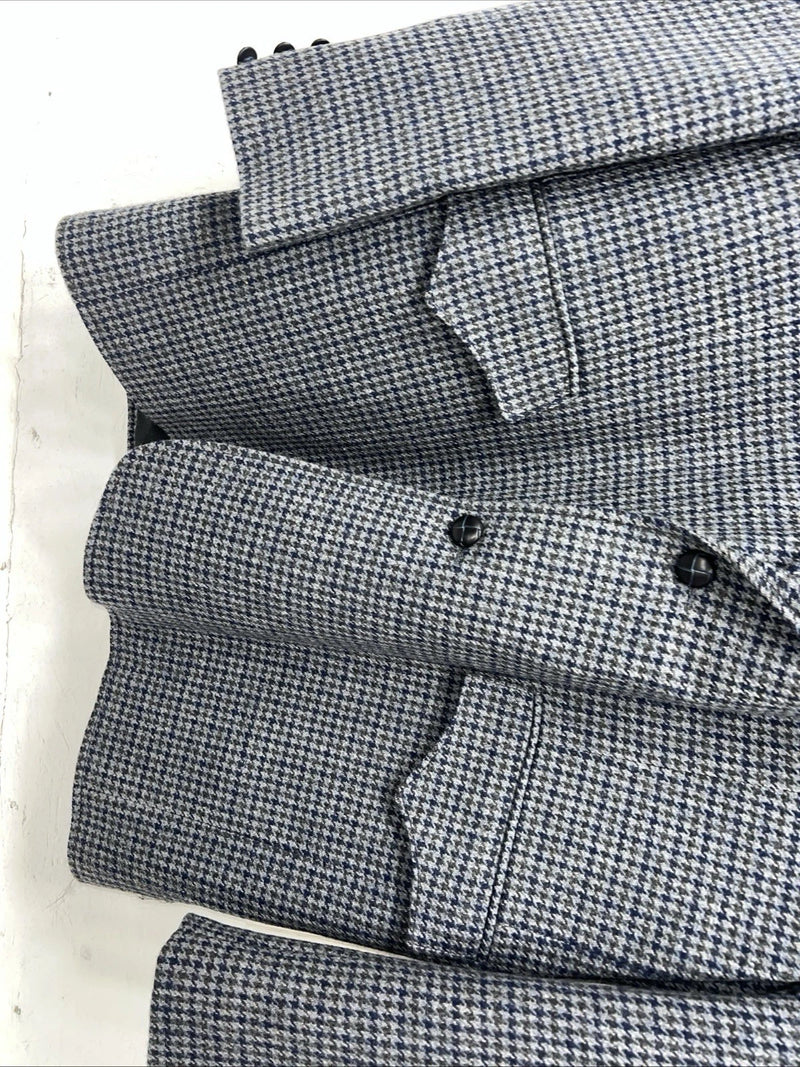 New Men’s Pioneer Wear Blue Plaid Suit Jacket 44 #12504 X-603