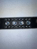 New Black Genuine Leather Blazin Roxx Silver Bling Cross M Belt #N3510401 Z-76