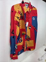 New Women’s Wrangler Multicolor Design Long Sleeve Button Up Large MM-135