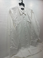 New Men’s Western Express White Long Sleeve Pearl Snap XXXL