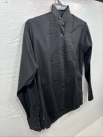 New Hobby Horse Black Long Sleeve Button Up English Shirt Petite Small DD-7