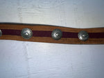 New Brown Genuine Leather Nocona Silver Pendent 28” Belt #399 JJ-143