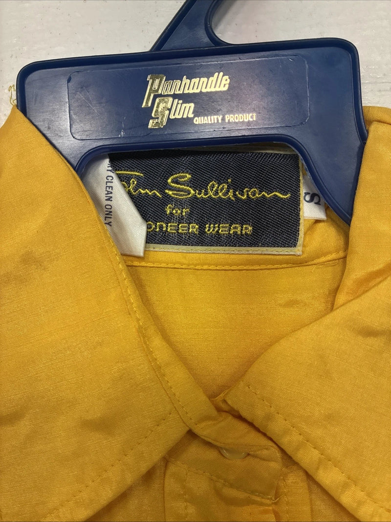 New Women’s Panhandle Slim Yellow Long Sleeve Button Up Small KK-69