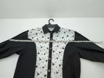New Women’s Black White Cowboy Threads Long Sleeve Button Up Shirt M #790 3B-21