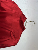 New Women’s Impressions Red Silk Long Sleeve Show Shirt 18 #13198 UU-42