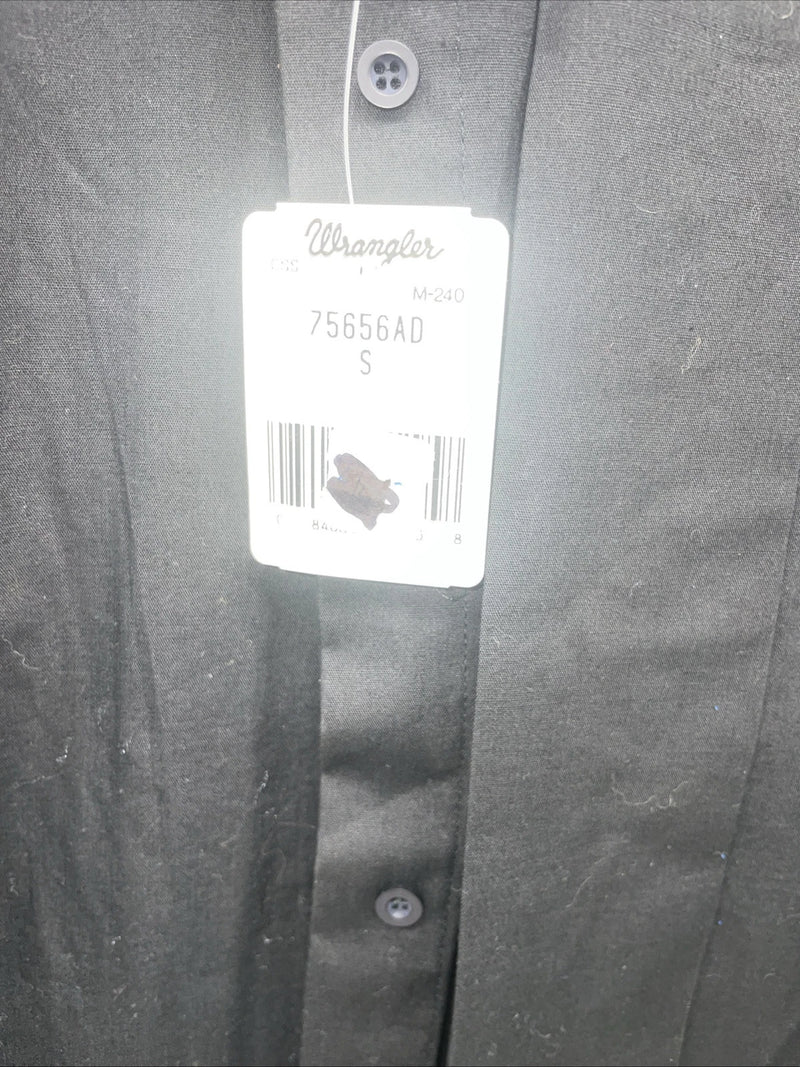 New Men’s Wrangler Black Long Sleeve Button Up Small B-121