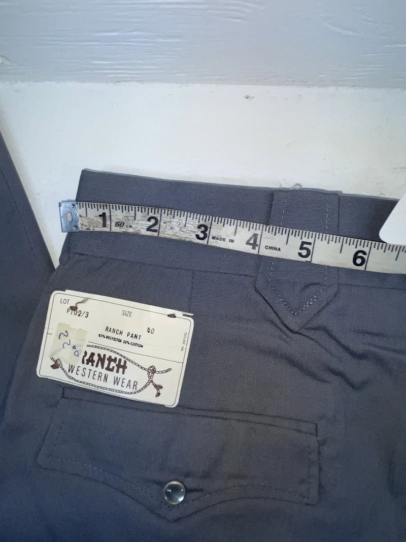 New Vintage Blue Ranch Polyester Pants #P1023 OO-18