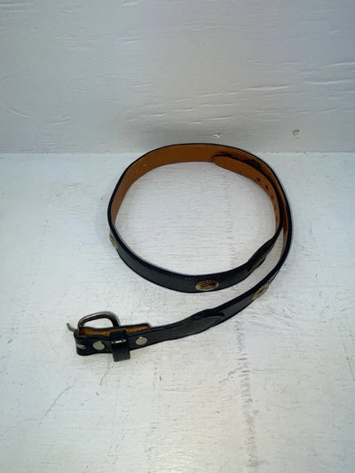New Blue Genuine Leather Wright Gold Pendent 30” Belt #10493 JJ-139