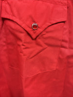 New Men’s ELY Cattleman Red Western Short Sleeve Pearl Snap 17 XL T-66